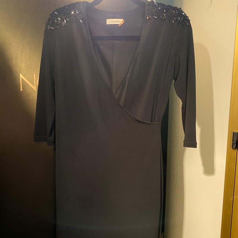 Authentic CALVIN KLEIN Black Sequin Dress